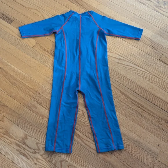 Blue Kids One Piece with Red Accents - Picture 4 of 4